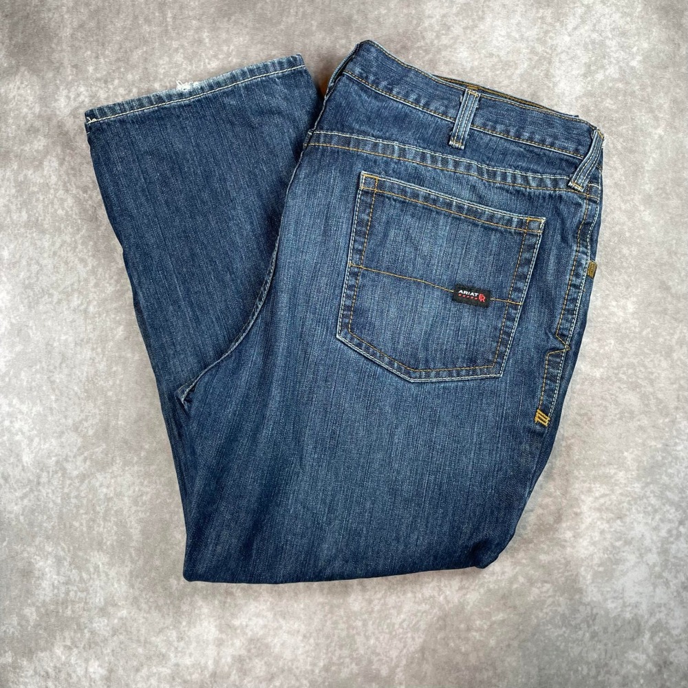 Ariat FR M4 Relaxed Boot Cut Jeans Mens 46x30 Blue Flame Resistant Denim Pants